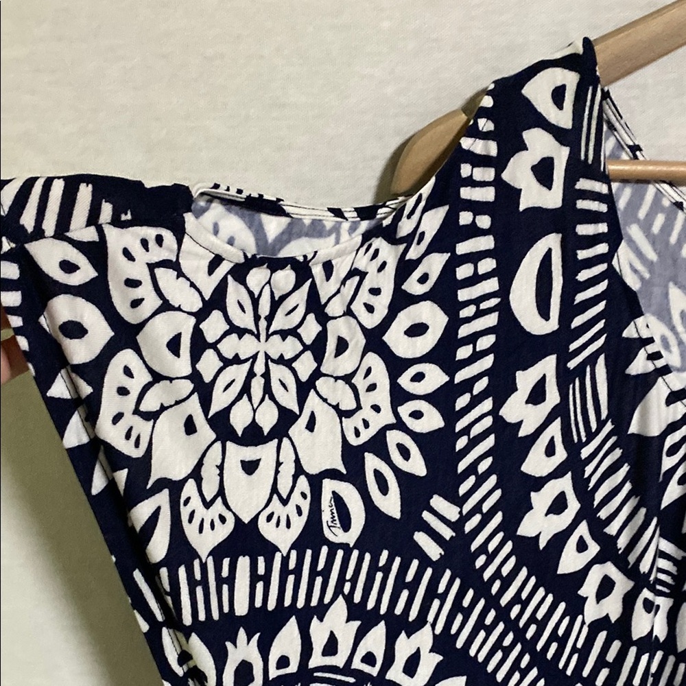 Trina Turk Indochine Swim &Spa Collection White &Blue Open Shoulder Swim Coverup - Picture 4 of 7